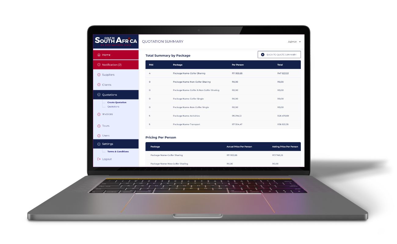 Business Automation - Golf In South Africa Quotation Summary Business Automation Golf In South Africa Quotation Summary